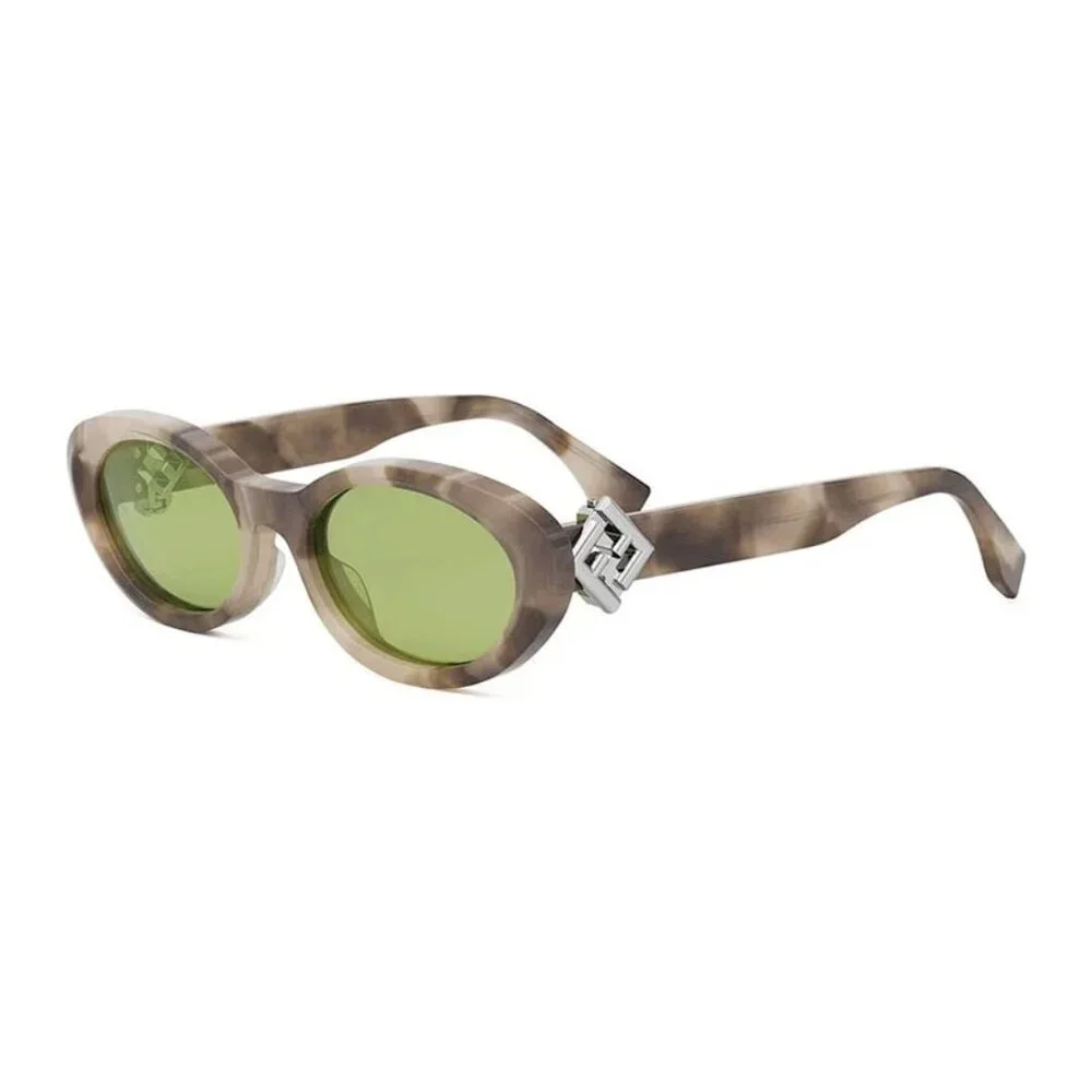 NEW FENDI SUNGLASSES HAVANA OVAL WOMEN EYEWEAR FENDI FE40140U 56N - Picture 2 of 4